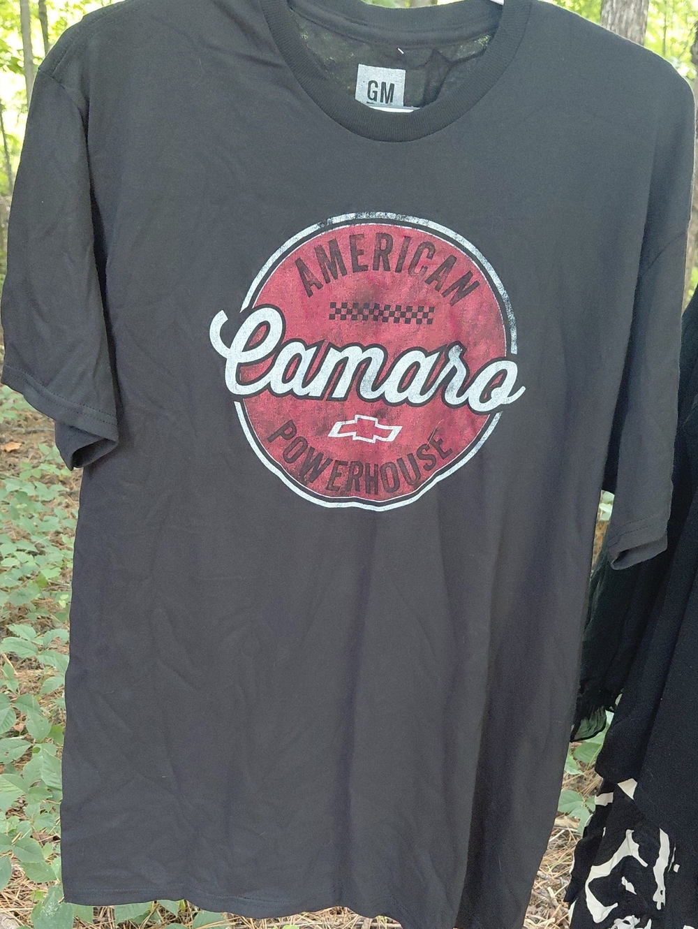 Camaro American Powerhouse Short-Sleeve Tee - Black with Red Crest